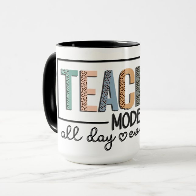 Retro Style Teacher Mug (Front Left)