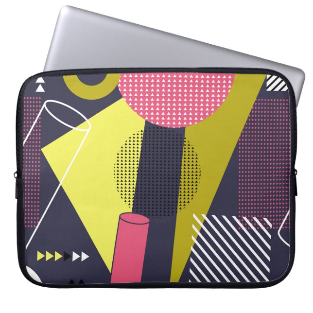 Retro style texture, pattern design. art,abstract, laptop sleeve (Front)