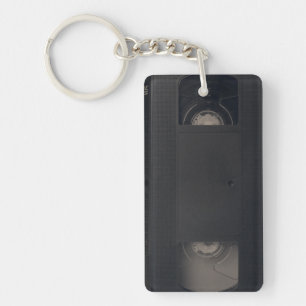 Retro style video tape key ring