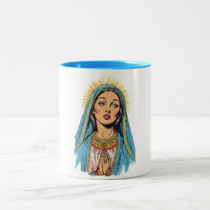 Retro Style Virgin Mary Coffee Mug