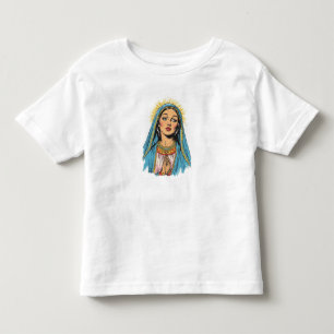 Retro Style Virgin Mary Toddler Tee Shirt