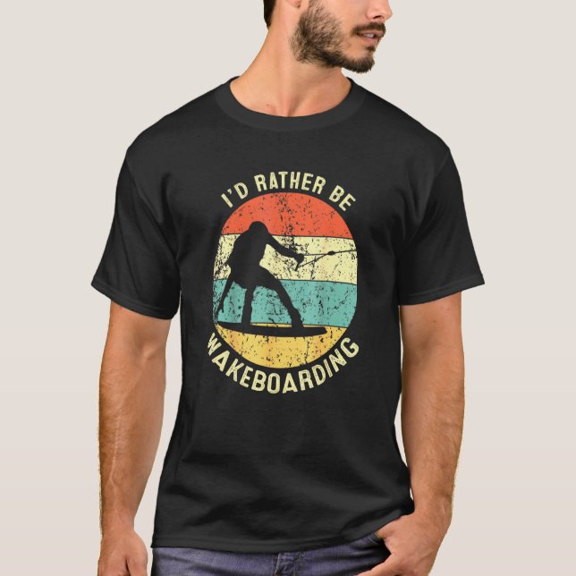 Retro Style Wakeboarder Vintage Wakeboarding Idea  T-Shirt (Front)
