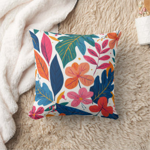 Retro style watercolor  throw pillow