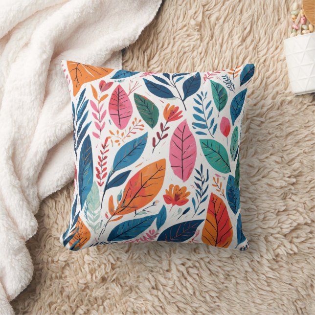 Retro style watercolor  throw pillow (Blanket)