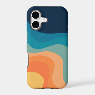 Retro style waves decoration