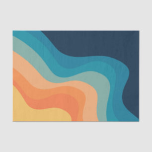 Retro style waves decoration tissue paper