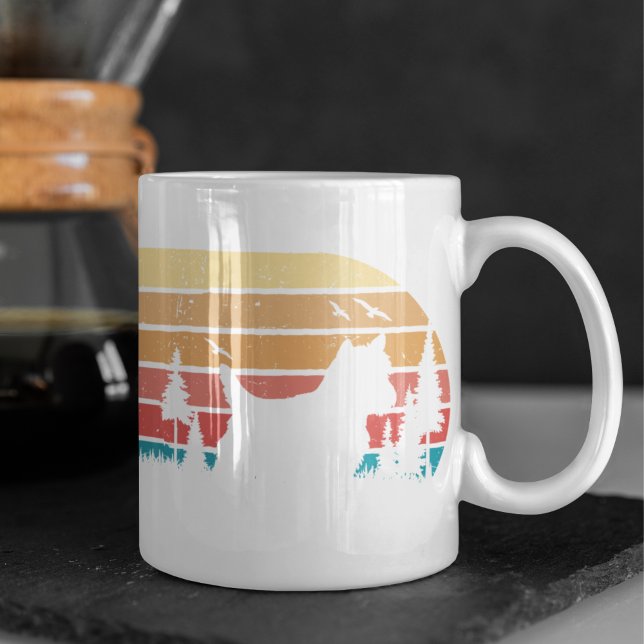 Retro Style Yorkshire Terrier Striped Dog Lover Coffee Mug (Creator Uploaded)