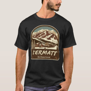 Retro style Zermatt Switzerland outdoors T-Shirt