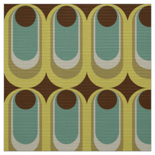 Retro styled 60s 70s pattern fabric