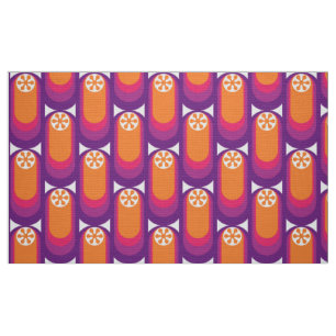 Retro styled 60s 70s pattern fabric