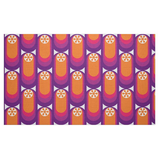 Retro styled 60s 70s pattern fabric (Fat Quarter)