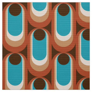 Retro styled 60s 70s pattern fabric