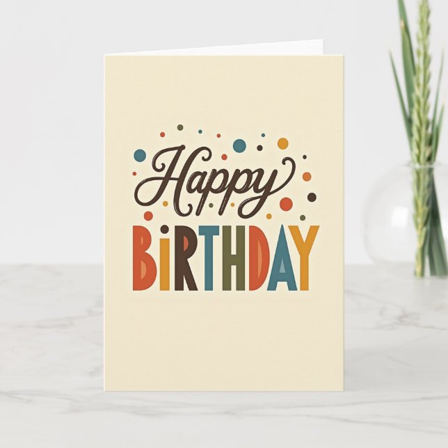 Retro Styled Birthday Card (Front)