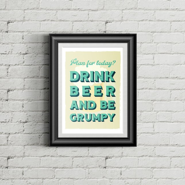 Retro styled typography. Ideal for man caves. Poster (Creator Uploaded)