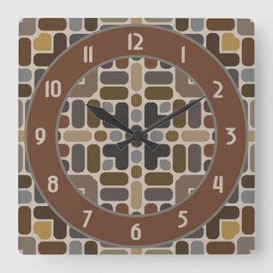 Retro Stylin Square Wall Clock