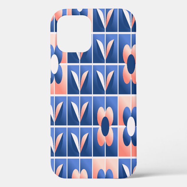 Retro stylised flowers: mosaic pattern. Case-Mate iPhone case (Back)