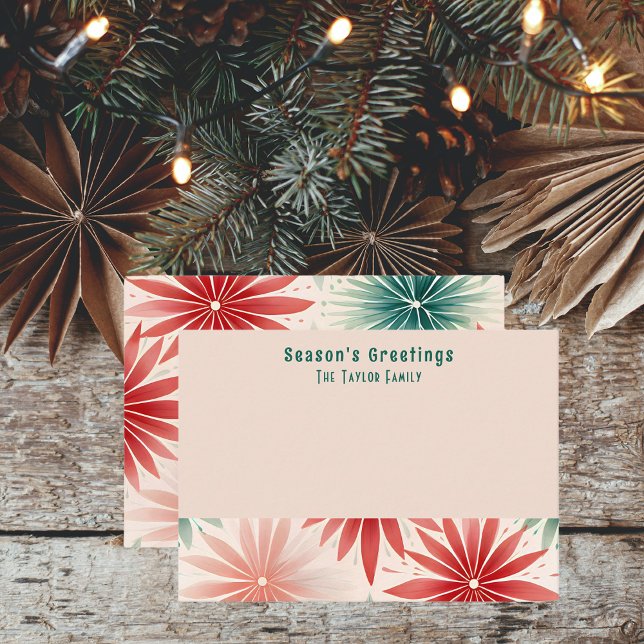 Retro Stylish Christmas Season's Greetings  Card (Creator Uploaded)