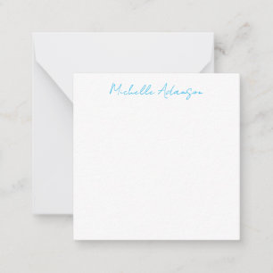 Retro Stylish Elegant Plain Sky Blue White Card