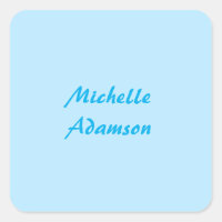 Retro Stylish Elegant Plain Sky Blue White