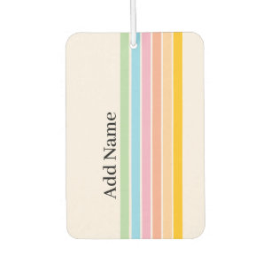 Retro Stylish Modern Personalised Name Classic Car Air Freshener