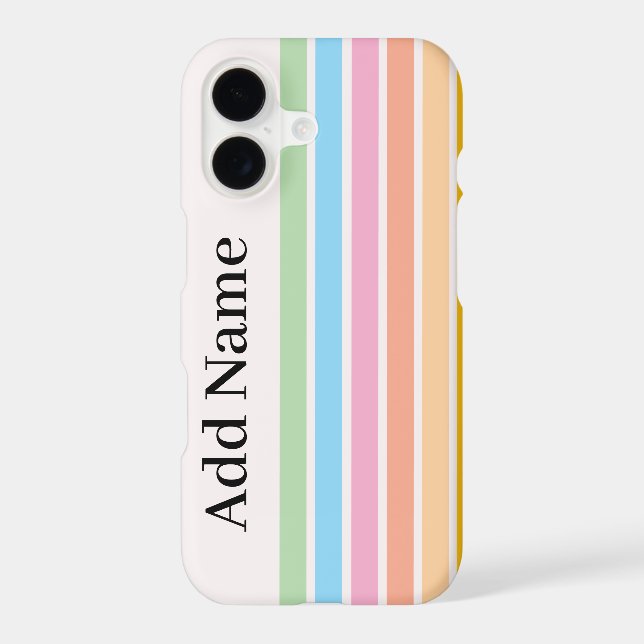 Retro Stylish Modern Personalised Name Classic  iPhone Case (Back)