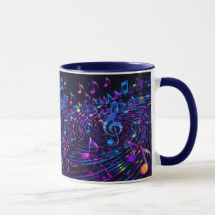 Retro Stylish Musical Notes Mug