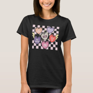 Retro Sugar Hearts Sarcastic Anti Valentine's Day T-Shirt
