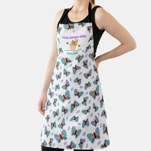 Retro Summer Butterfly Apron (Insitu)
