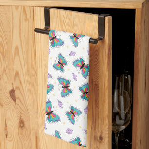 Retro Summer Butterfly Tea Towel