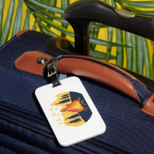 Retro Summer Camp Graphic bag Luggage Tag