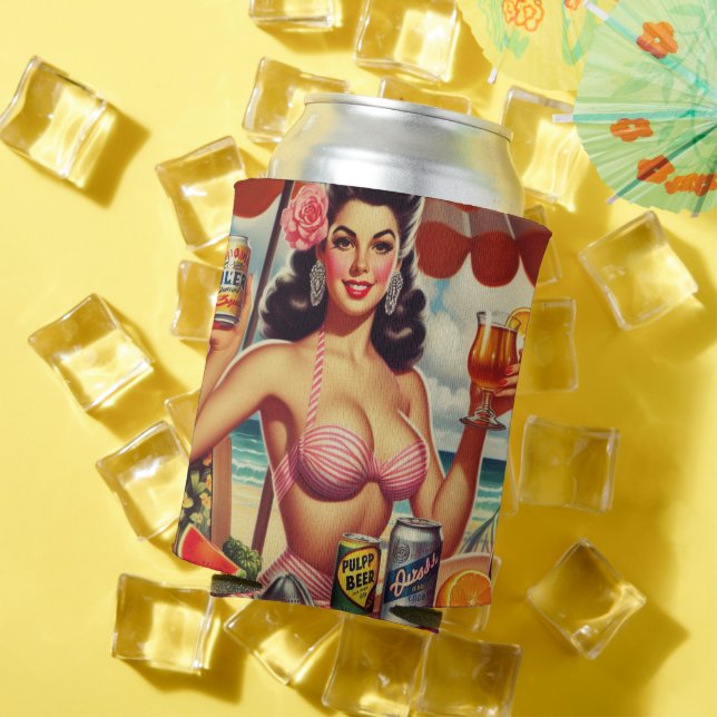 Retro Summer Cocktail Girl Can Cooler (In Situ Summer)