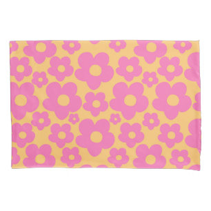 Retro Summer Daisies Pattern #6 #retro #floral  Pillowcase