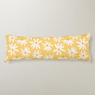 Retro Summer Daisies Pattern Small #5 #pattern Body Cushion