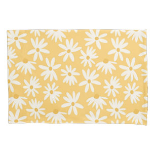 Retro Summer Daisies Pattern Small #5 #pattern  Pillowcase