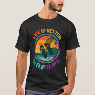 Retro Summer Design For Women Life Is Better In Fl T-Shirt
