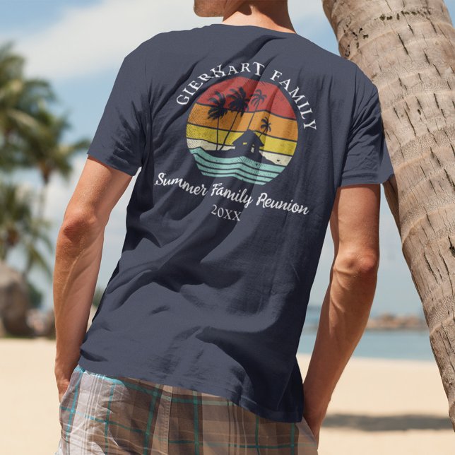 Retro Summer Family Reunion Custom Vacation T-Shirt (Creator Uploaded)