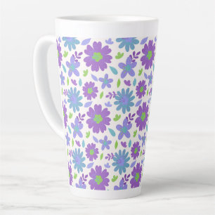 Retro Summer flowers  Latte Mug