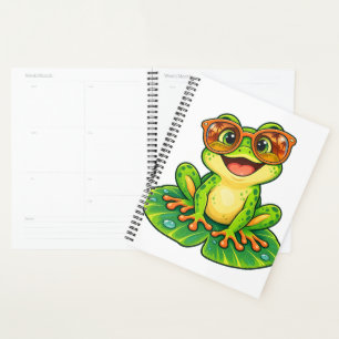 Retro Summer Frog with Sunglasses PNG   Cute Tropi Planner