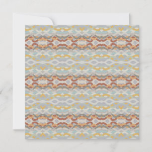 Retro Summer Geometric Colour Block Pattern Design Card