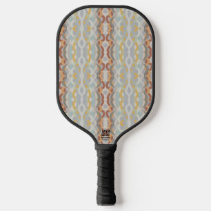 Retro Summer Geometric Colour Block Pattern Design Pickleball Paddle