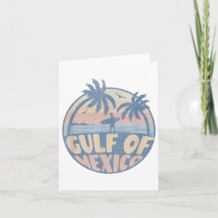 Retro Summer Gulf Of Mexico Forever Beach Golfo De Card