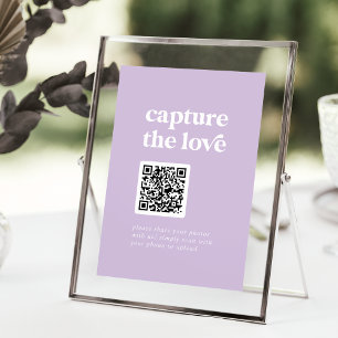 Retro Summer   Lavender Capture the Love Sign Table Number