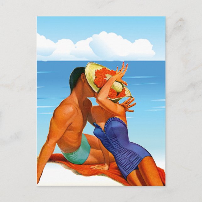 Retro Summer Lovers Postcard (Front)