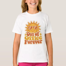 Retro Summer "Out of Office" Smiling Sun Sticker