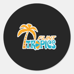 Retro Summer Quote Flint Tropics Funny Sport Volle Classic Round Sticker