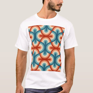 Retro Summer Rainbow Stripes Pattern T-Shirt