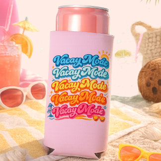 Retro Summer Seltzer Can Cooler