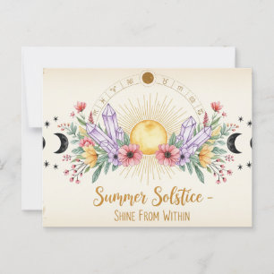 retro Summer Solstice Postcard