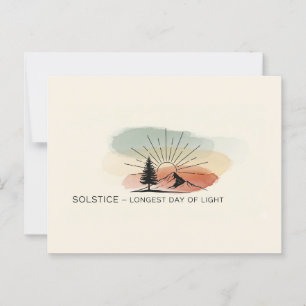 retro Summer Solstice Postcard