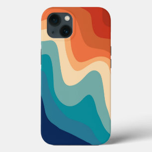 Retro Summer Swirl Wave #1a #minimal #decor #art  iPhone 13 Case